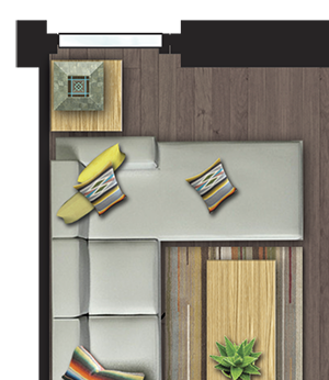 One Bedroom/One Bathroom with Den (B01)